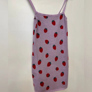 NWOT Forever 21|| Strawberry Knit Mini Dress w/ spaghetti straps. Size Medium